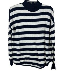 🥑5/$25 MADEWELL Ashbury Wool Blend Striped Sweater Navy XS